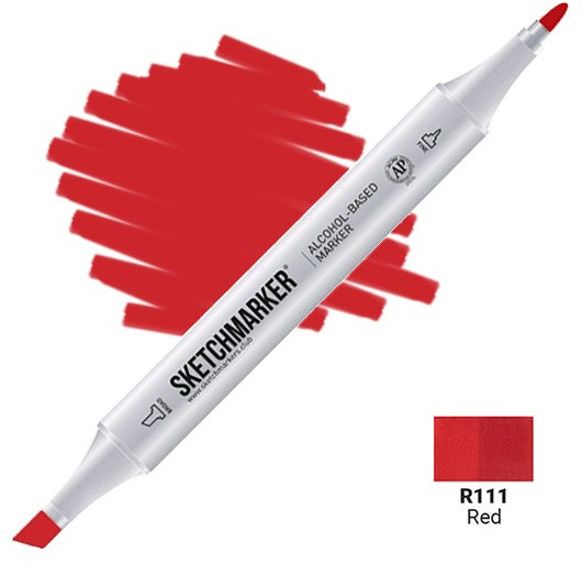 Маркер на спиртовой основе двусторонний, R111 Красный | Sketchmarker