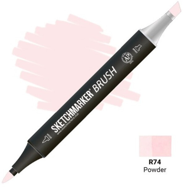 Маркер-кисть двусторонний, R74 Пудра | Sketchmarker Brush | Sketchmarker