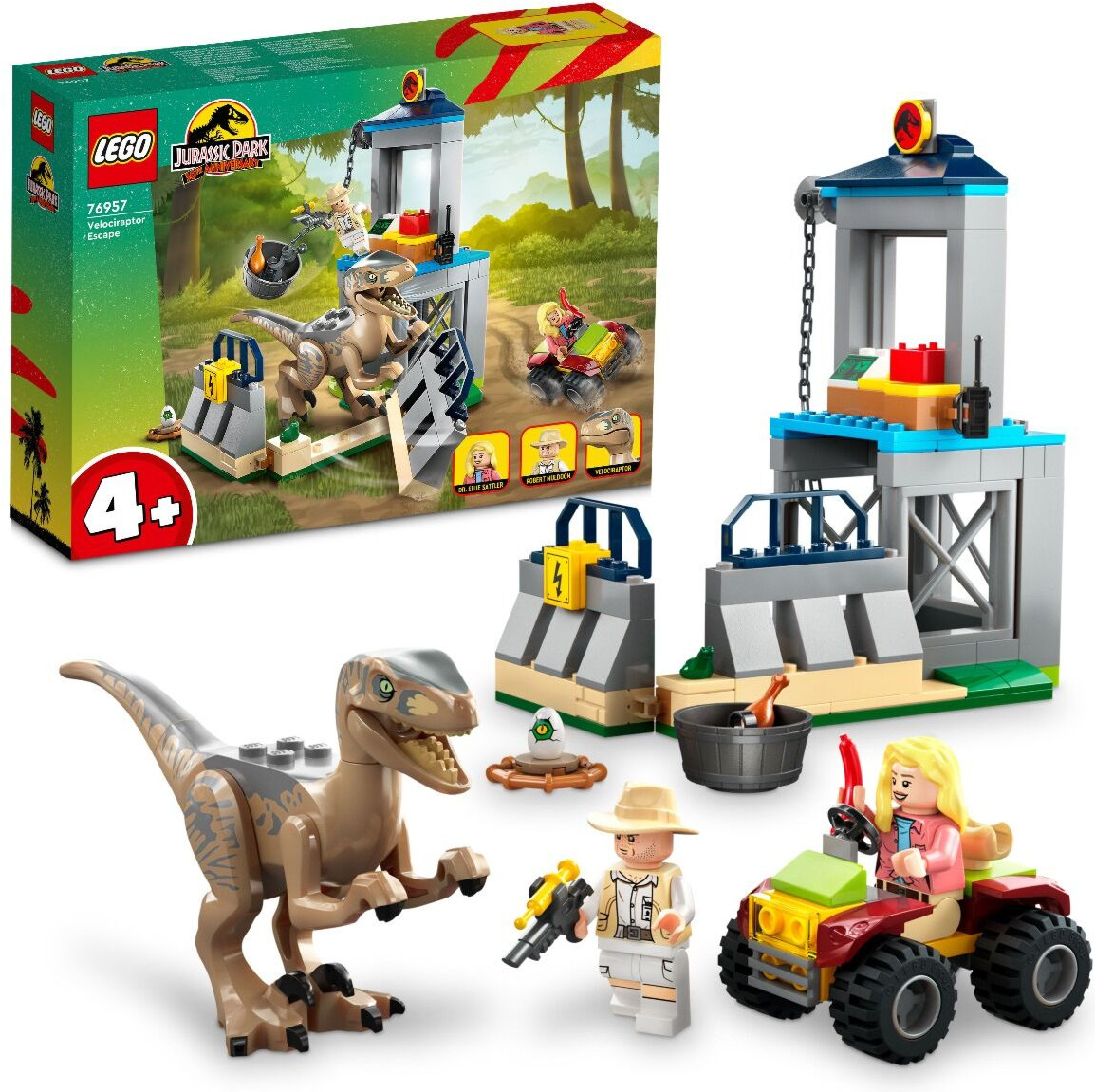 Конструктор Jurassic World 76957 Побег велоцираптора. Velociraptor Escape | LEGO Jurassic World | LEGO (ЛЕГО)