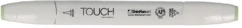 Маркер на спиртовой основе двусторонний, GY166 Беловато-зелёный | TWIN Brush | Touch