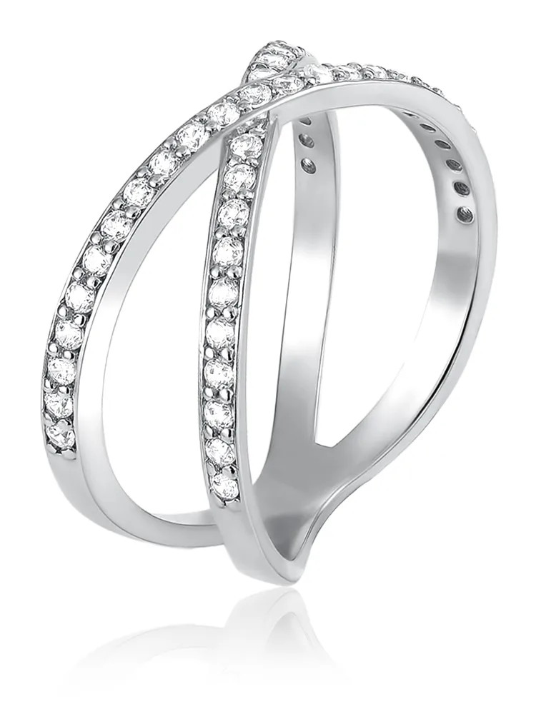 Кольцо из серебра с фианитами | Lucente Silver