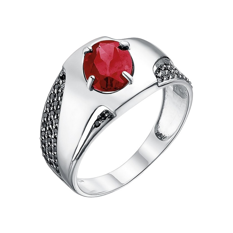 Кольцо из серебра с корундом | Lucente Silver