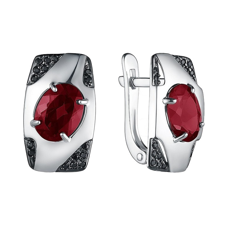 Серьги из серебра с фианитами | Lucente Silver