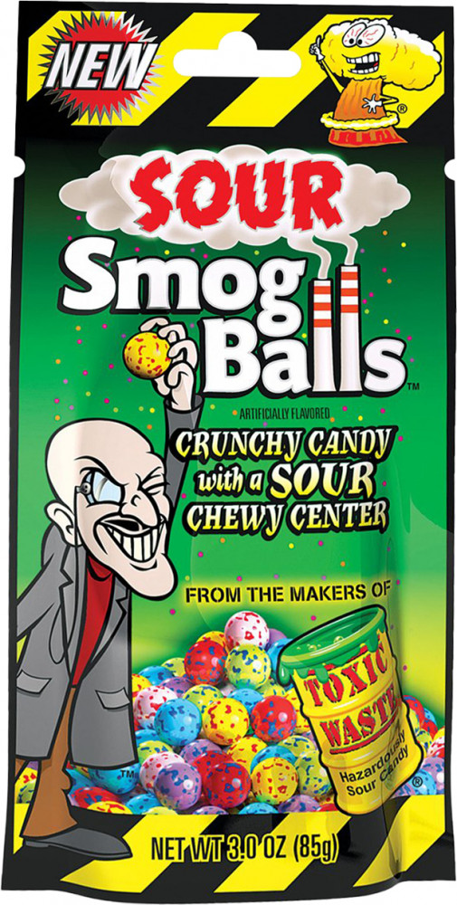 Драже с кислым центром «Smog Balls» | Toxic Waste