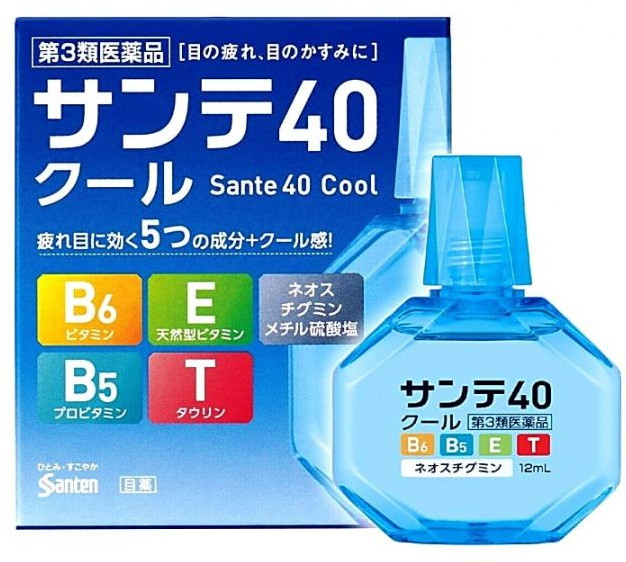 Капли для глаз с витаминами и аминокислотами «Sante 40 Cool» | Santen Pharmaceutical