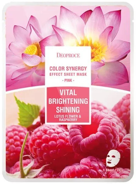 Маска для лица тканевая «Color Synergy Effect Sheet Mask Pink» | Deoproce