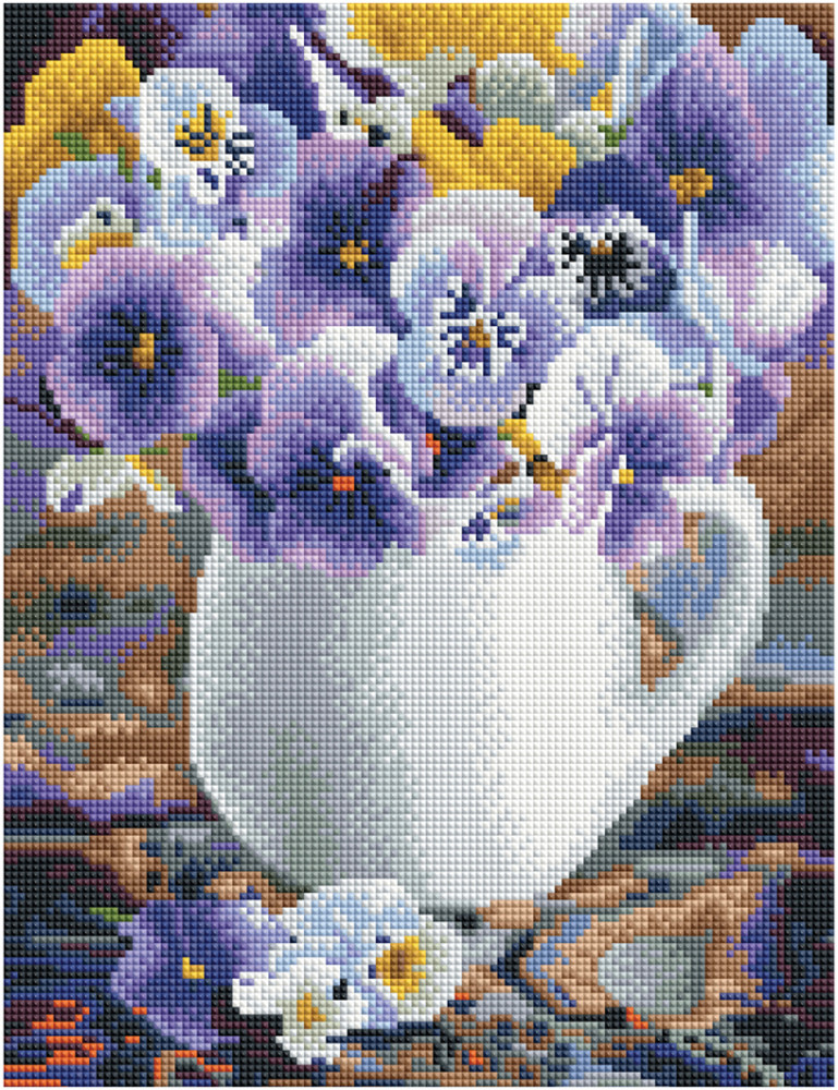 Мозаика алмазная «Анютины глазки» | Три совы