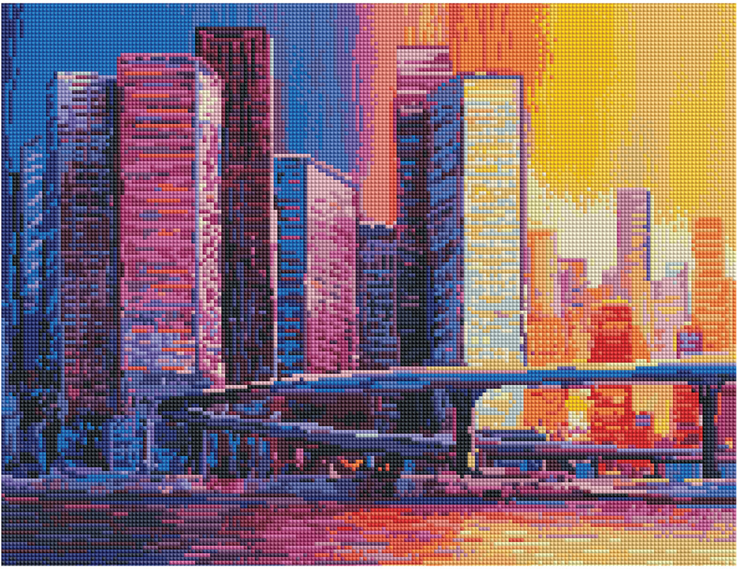 Мозаика алмазная «Мегаполис» | Три совы