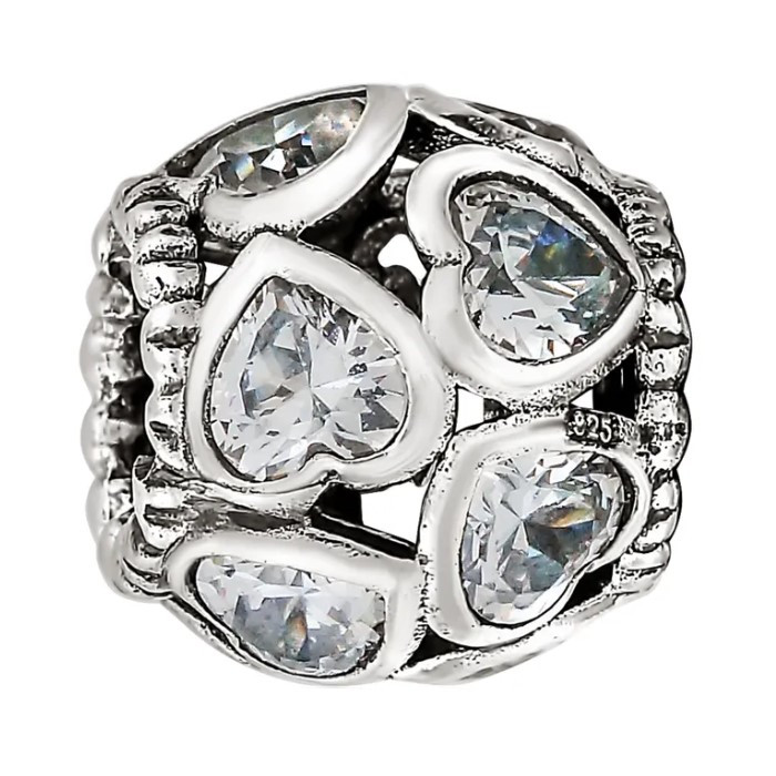 Шарм-подвеска из серебра с фианитами | Lucente Silver