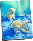Картина по номерам «Белые медвежата»