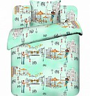 Детский комплект постельного белья «Парижский бульвар» (1,5 спальное, бязь, 1 наволочка 70х70)