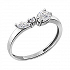 Кольцо из серебра с фианитами