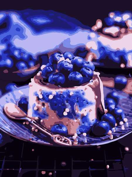 Картина по номерам «Черничный пудинг» | Lori