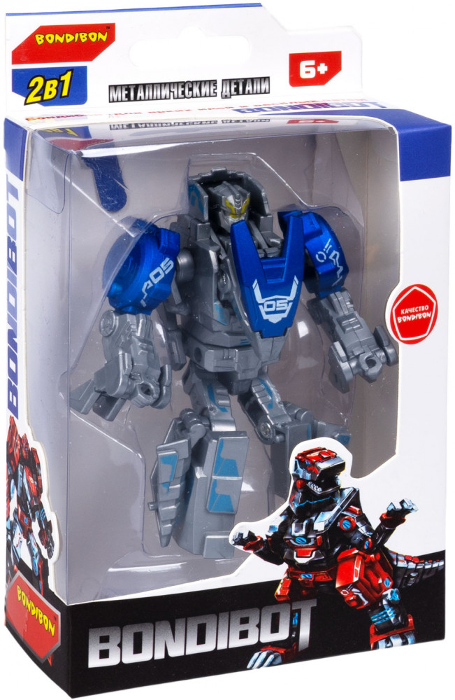 Трансформер 2 в 1 «Робот-динозавр велоцираптор» | Bondibot | Bondibon