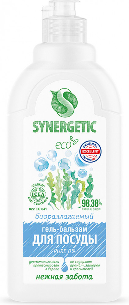 Гель-бальзам для мытья посуды и детских игрушек «Pure 0%» | Synergetic
