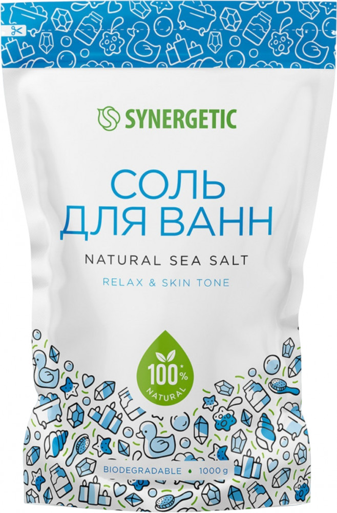 Соль для ванн морская натуральная | Synergetic
