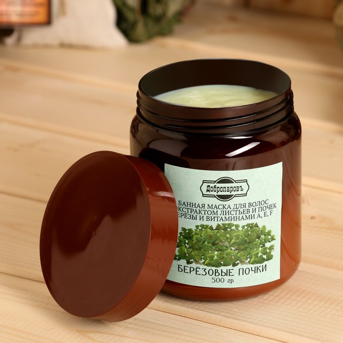 Маска для волос с комплексом витаминов «Березовые почки» | Ароматная банька | Добропаровъ