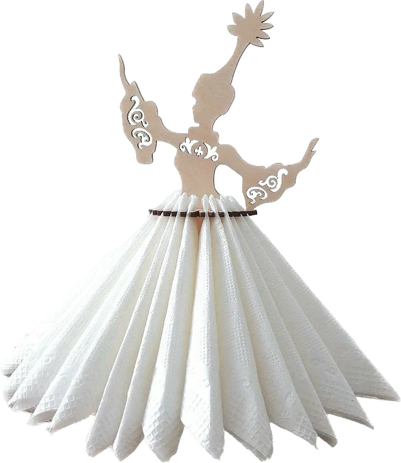 Cалфетница «Девушка в платье с орнаментом» | Gbox