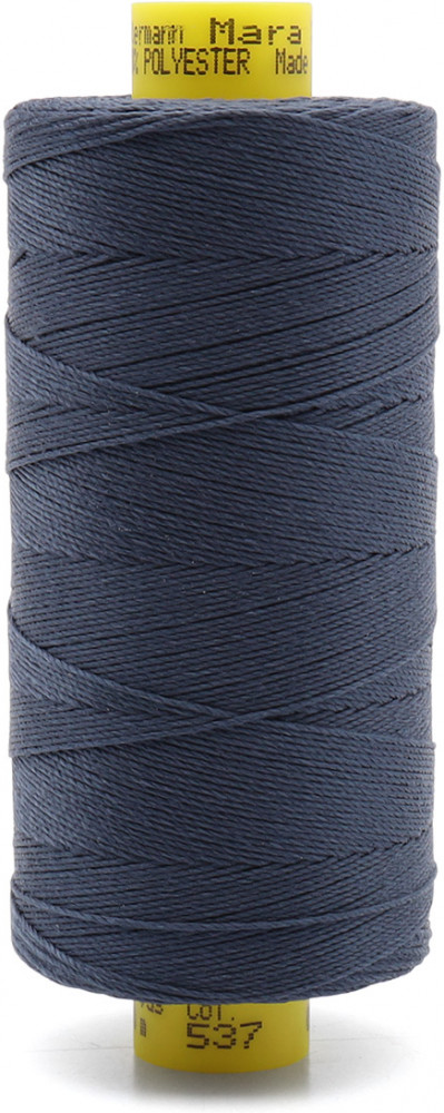Нить для отстрочки «Mara», цвет темный серо-синий джинс №537 | Gutermann