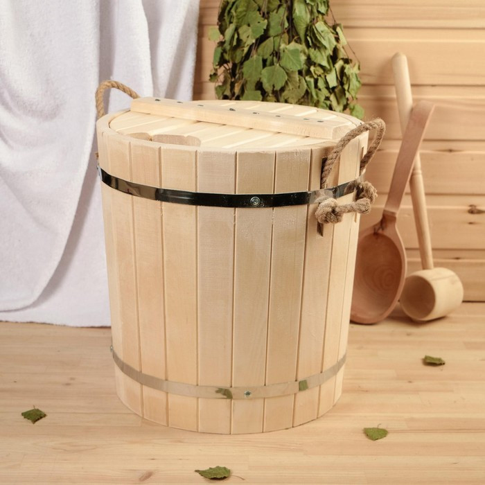 Запарник из липы с крышкой | Добропаровъ