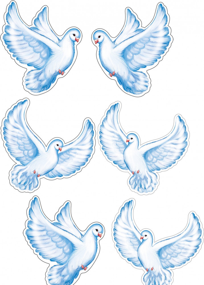 Комплект наклеек «Голуби» | Комплекты для украшения интерьера