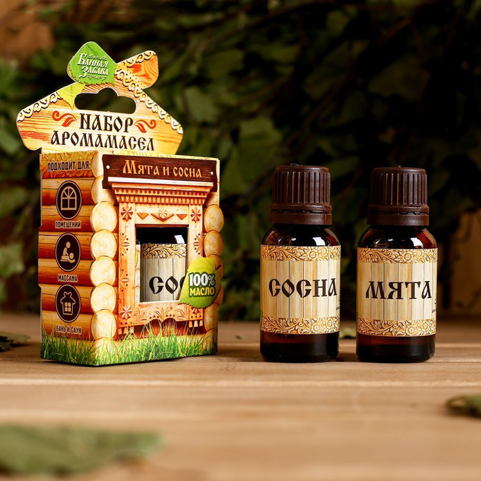 Набор аромамасел «Мята и сосна» | Добропаровъ