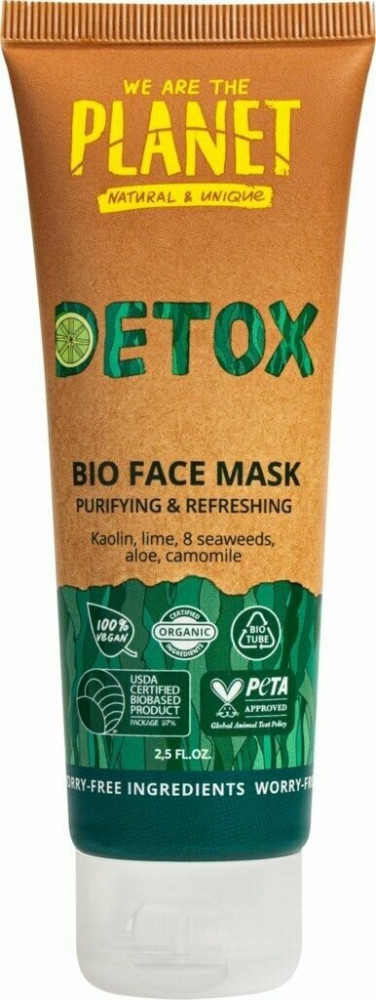 Маска для лица очищающая с глиной «Detox» | We are the planet