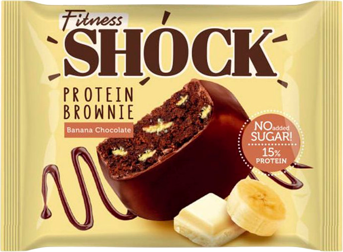 Печенье протеиновое «Банановый шоколад» | Brownie | FitnesShock