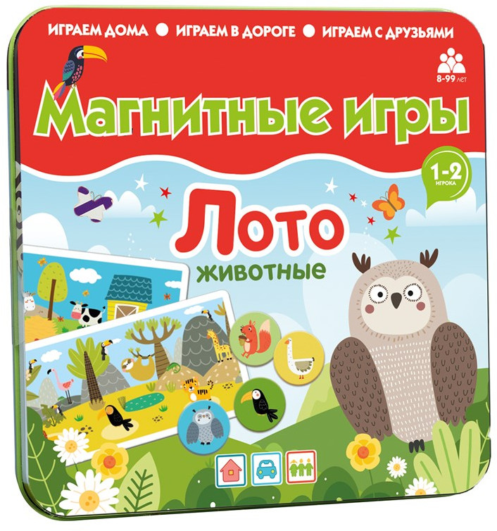 Магнитная игра «Лото животные» | Bumbaram