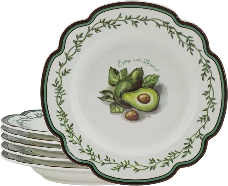 Набор тарелок глубоких «Авокадо» | Авокадо | Lenardi