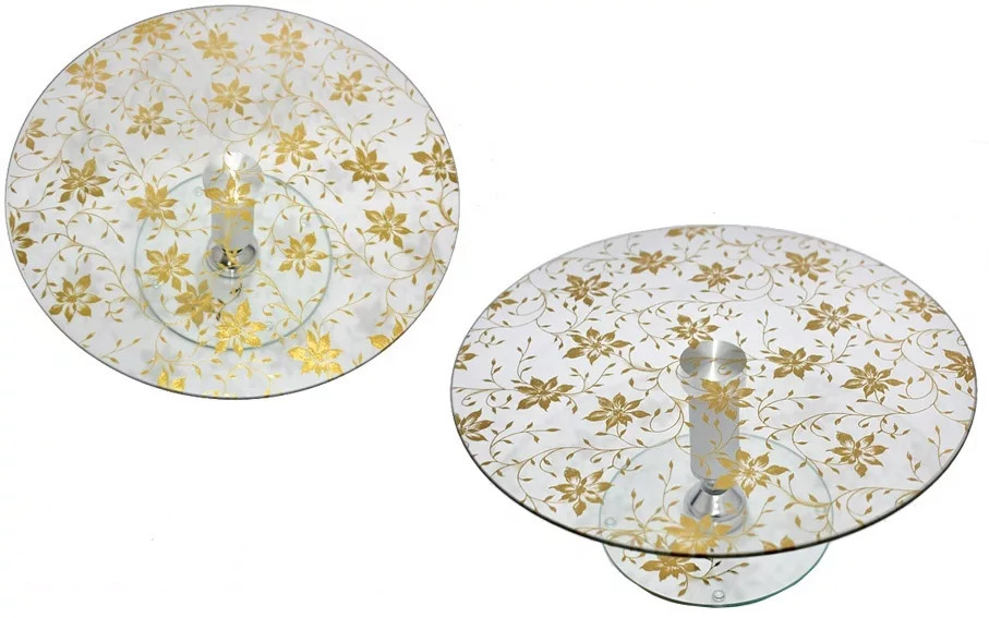 Тортовница вращающаяся «Золотой цветок» | Золотой цветок | Lenardi