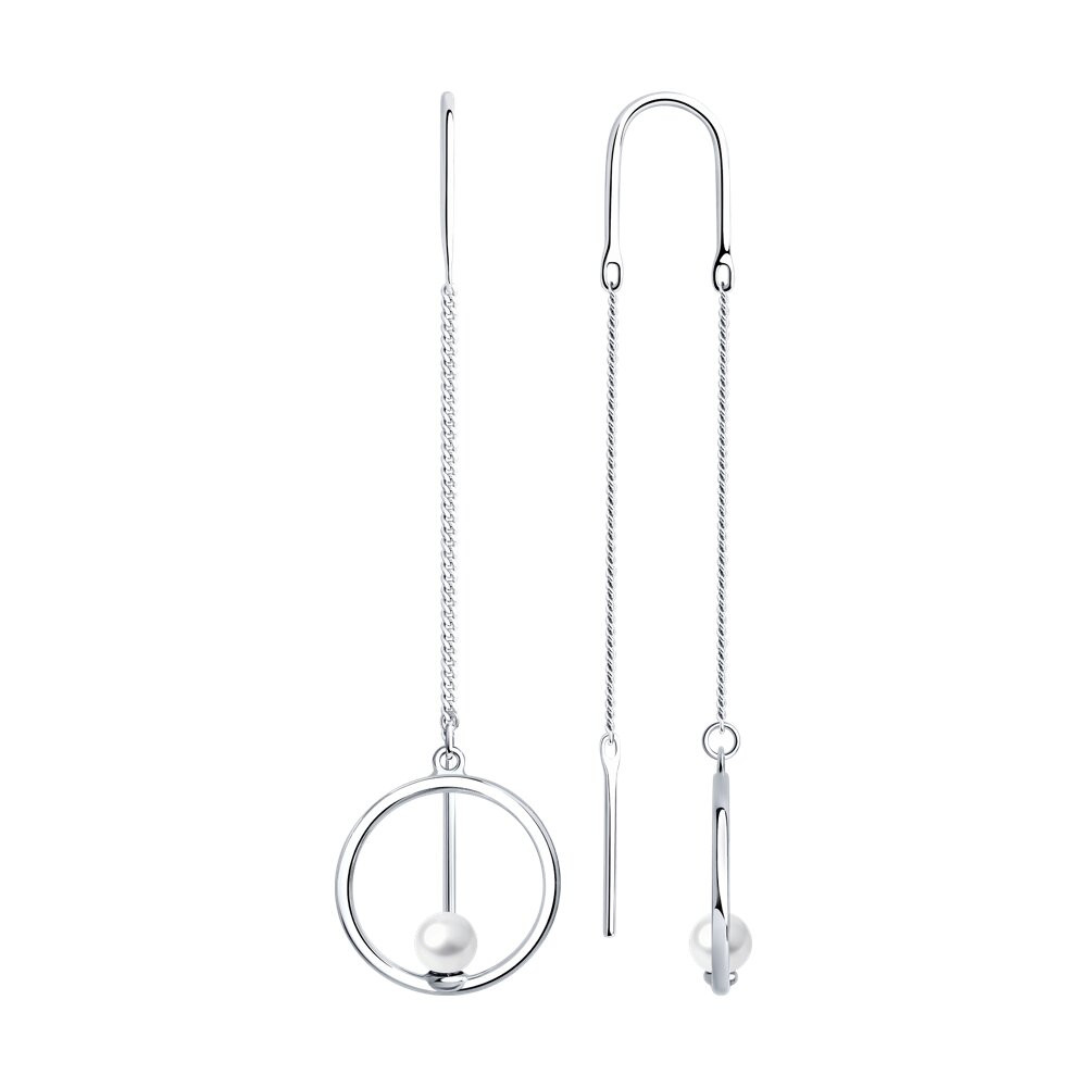 Серьги из серебра с жемчугом | SOKOLOV