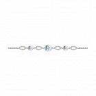 Браслет из серебра с топазами и фианитами