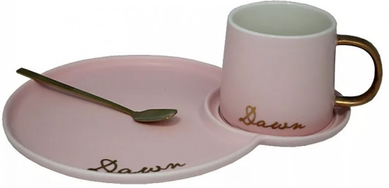 Чашка с блюдцем и ложкой