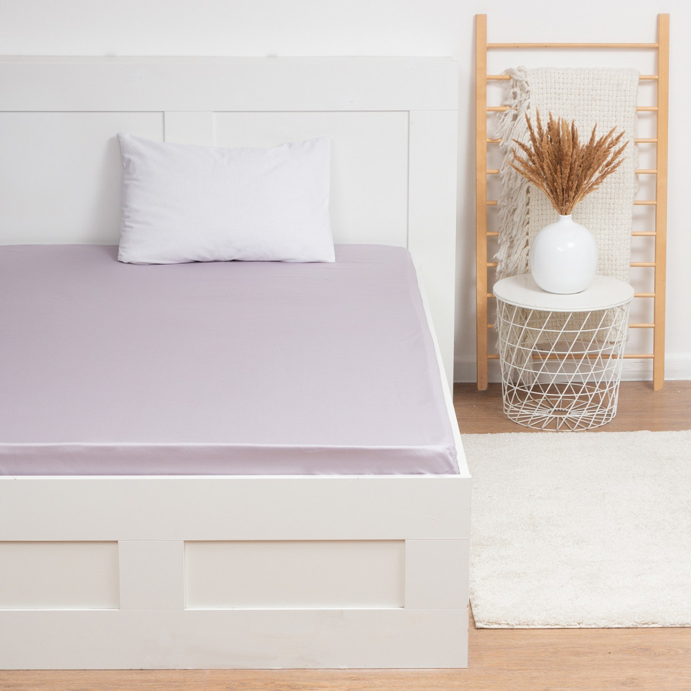 Простыня на резинке «Lilac field» | Satin collection | Этель