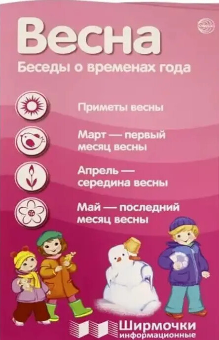 Ширмочка «Времена года. Весна» | Ширмочки информационные