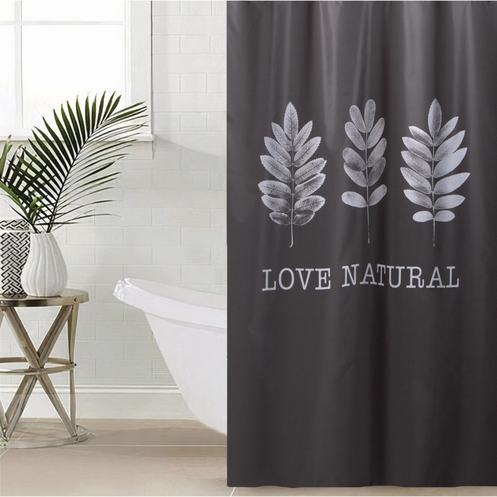 Штора для ванной комнаты | Natural print | Этель