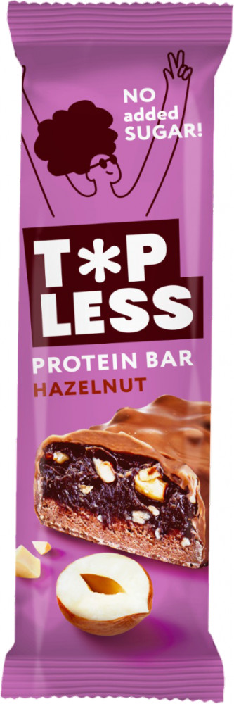 Батончик протеиновый с дробленым фундуком | Top less | FitnesShock