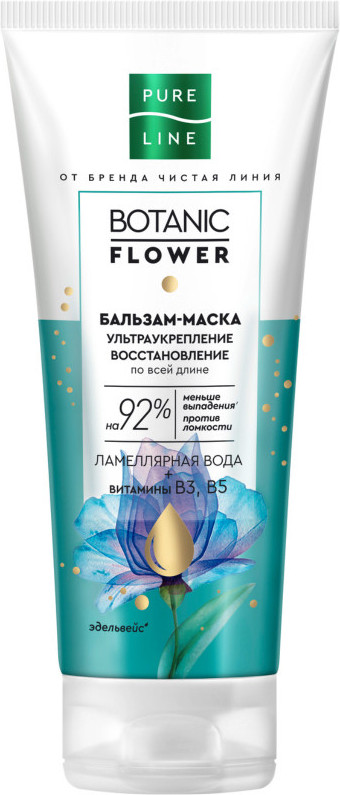 Бальзам-маска для волос «Ультраукрепление и восстановление» | Botanic Flower | Чистая линия