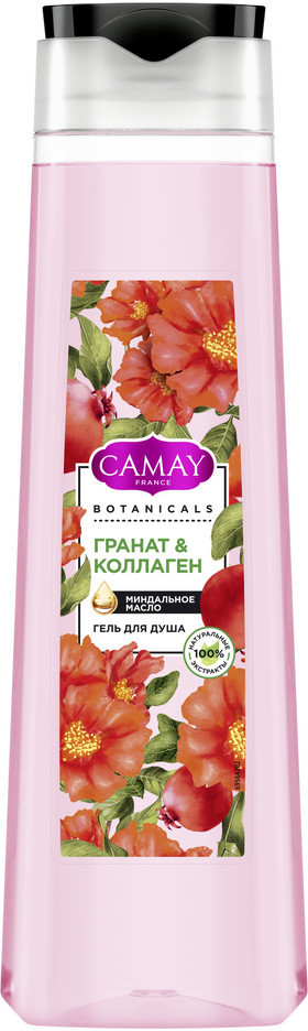Гель для душа с миндальным маслом «Гранат & коллаген» | Botanicals | Camay