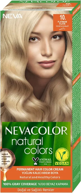 Крем-краска для волос «Natural», оттенок 10. Platinum/платиновый | Natural | Neva