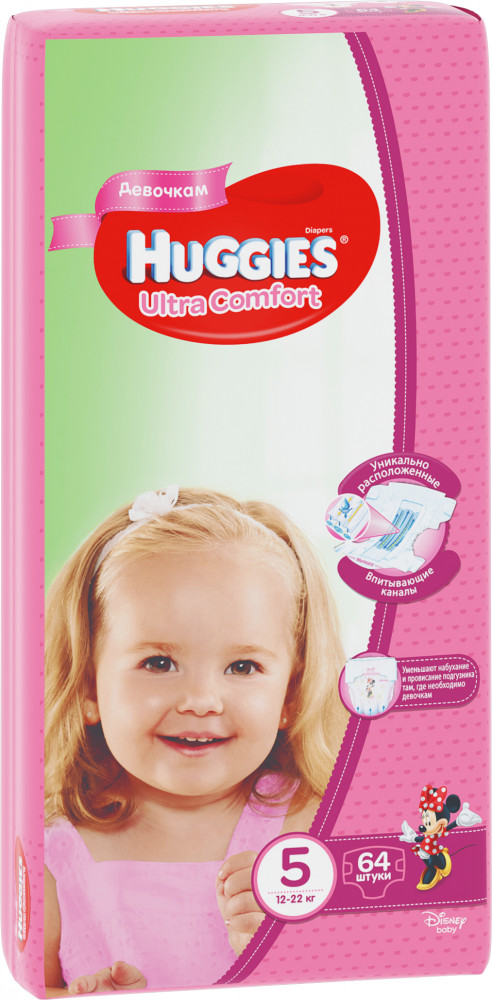 Подгузники детские для девочек | Ultra Comfort | Huggies
