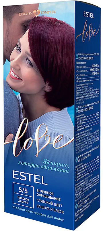 Крем-краска для волос, оттенок 5/5 красное дерево | Estel