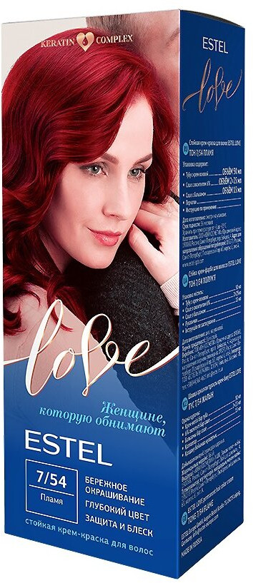 Крем-краска для волос, оттенок 7/54 пламя | Estel