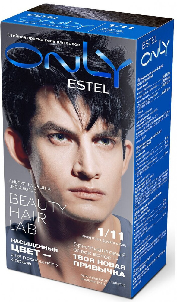 Краска-гель для волос, оттенок 1/11 Иссиня-черный | Only | Estel