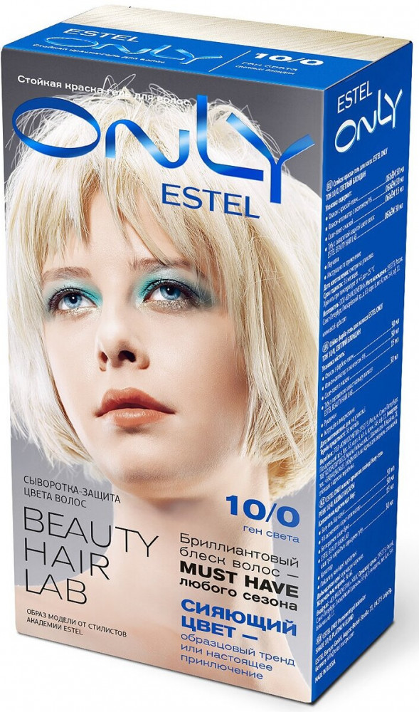 Краска-гель для волос, оттенок 10/0 Светлый блондин | Only | Estel