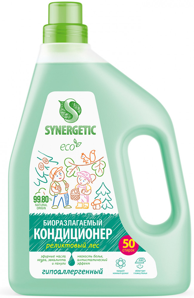 Кондиционер-ополаскиватель для белья биоразлагаемый «Реликтовый лес» | Synergetic