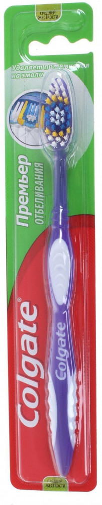 Зубная щетка средней жесткости «Премьер отбеливания» | Colgate
