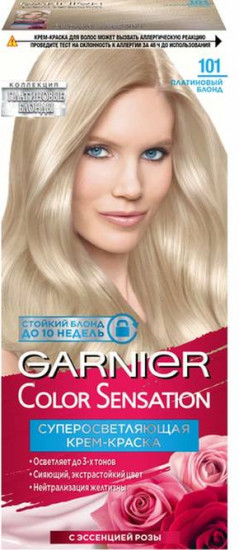 Краска для волос, оттенок 101 Платиновый блонд