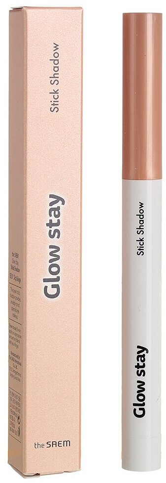Тени для век «Glow Stay Stick Shadow», оттенок BE01 Slip Beige | The Saem